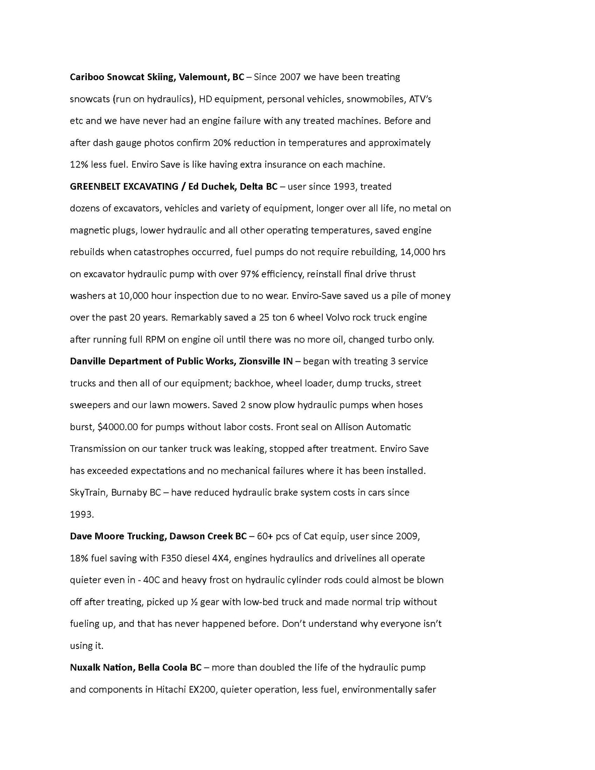 Hydraulics and heavy duty quick list page 1